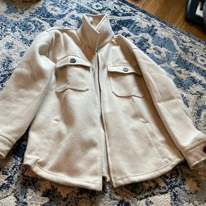 Beige/cream color zip up spring jacket size S